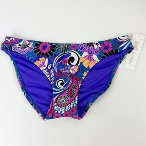 Salt + Cove Bikini Bottom Juniors Size Small Purple Floral Swim NWT